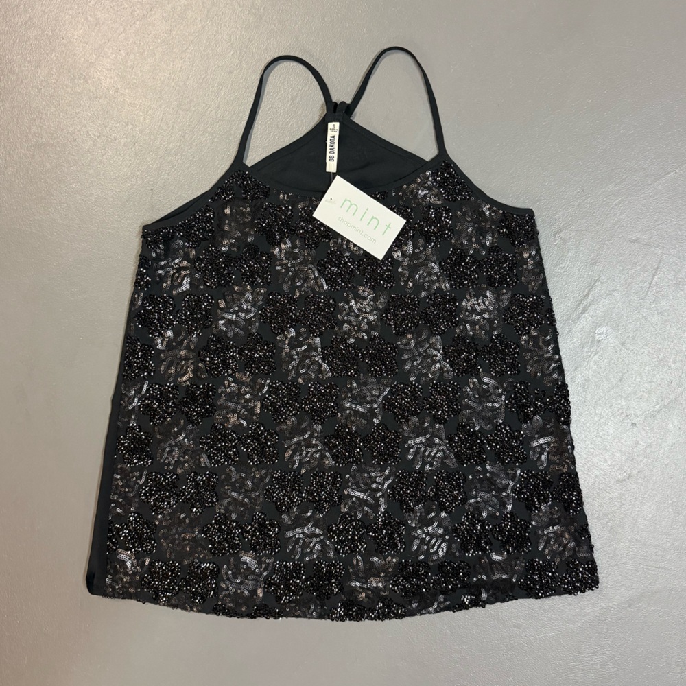 Black Sequin Women's Top